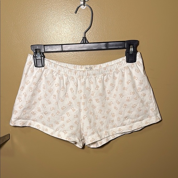 White Shorts with Bear Print - Picture 1 of 2